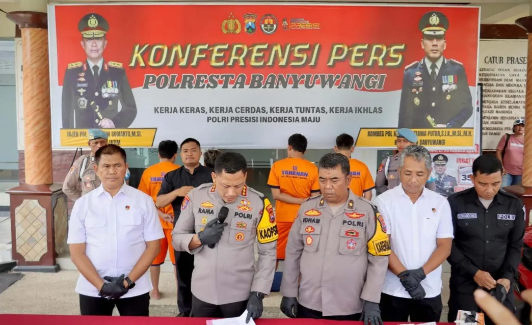 Polresta Banyuwangi Kembali Ungkap Kasus Sindikat Sabu 1,1 KG