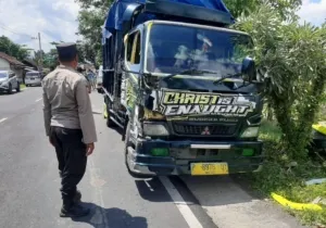 Truk Dan PikUp terlibat kecelakaan, Sopir Traga Alami Luka parah