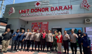 Donor Darah Polresta Banyuwangi Warnai Peringatan Hari Jadi Humas Polri ke-74