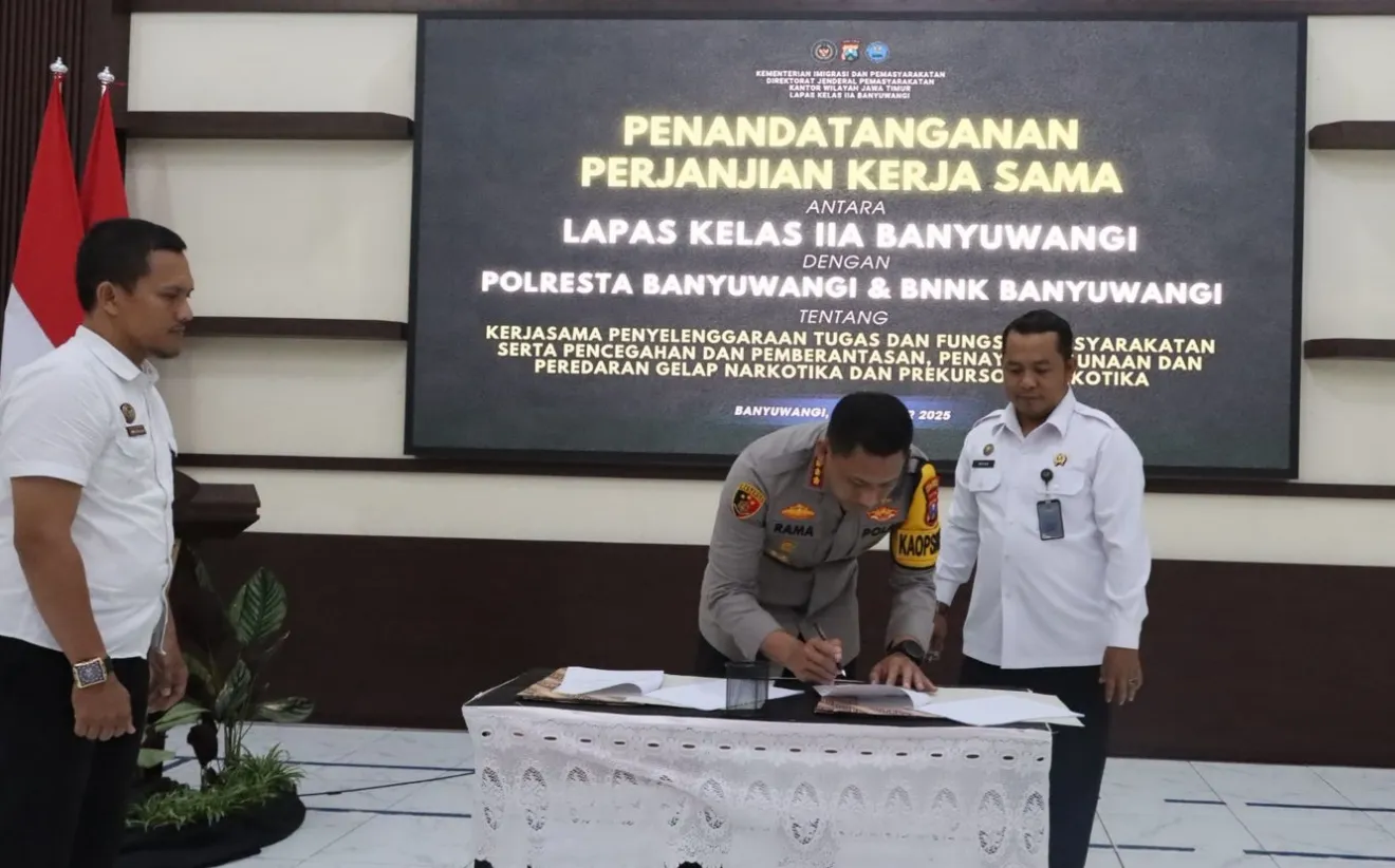 Polresta Banyuwangi dan Lapas Penandatanganan Perjanjian kerja sama