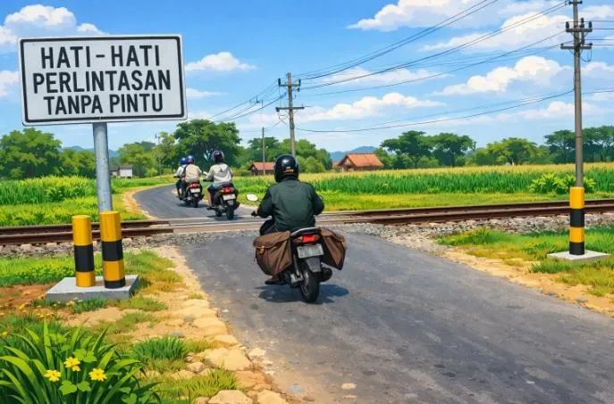 Arus Mudik Lebaran 2026 Diprediksi Padat, KAI Siagakan Puluhan Petugas di Perlintasan Kereta Banyuwangi