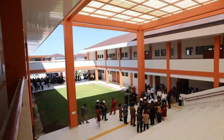 Pembangunan Gedung Sekolah Rakyat Banyuwangi di Kecamatan Muncar Hampir Rampung Siap Beroperasi Agustus
